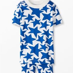 Hanna Andersson White and Blue Star Pajama Set